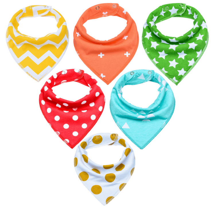 6 absorbent bibs