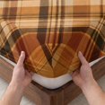 thumbnail image 3 of Twin Sze Fitted Sheet Set - Orange Buffalo Plaid 2 Piece Bedding Sets 16" Deep Pocket Fitted Sheet with 1 Pillowcase, Fall Thanksgiving Checkered Brushed Microfiber Hotel Luxury Bed Sheets, 3 of 9