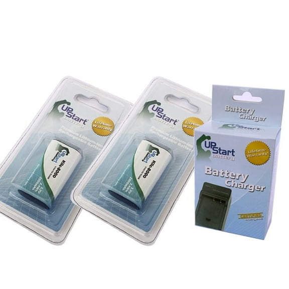 2x Pack - Kodak Z612 Battery Charger - Replacement for Kodak KLIC-8000 Digital Camera Battery and Charger (2000mAh, 3.7V, Lithium-Ion)