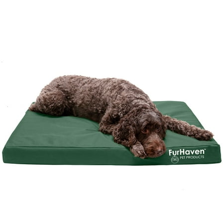 UPC: 0842229120264 | FurHaven Pet Products Furhaven Logo Indoor/Outdoor Deluxe Orthopedic Pet Bed for Dogs & Cats – Forest Large