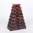 thumbnail image 3 of Rectangle Root Carving Wood Base Bracket Vase Bonsai Pedestal Decoration, 3 of 6
