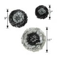thumbnail image 3 of Efavormart 6 Multi Size Pack | Carnation Charcoal Grey 3D Wall Flowers Giant  Paper Flowers - 7",9",11", 3 of 10