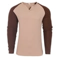 thumbnail image 2 of Krdevn Men's Knit T Shirt Contemporary Athletic Fit Raglan Sleeve Daily Casual Wear Comfortable Stretchable Top for Outdoor Activities and Work,XL, 2 of 6