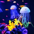 thumbnail image 4 of Unique Bargains Aquarium Jellyfish Glow Decor Fish Tank Fluorescent Jellyfish Ornaments Pink 3.2"x7.5" with Suction Cup, 4 of 6