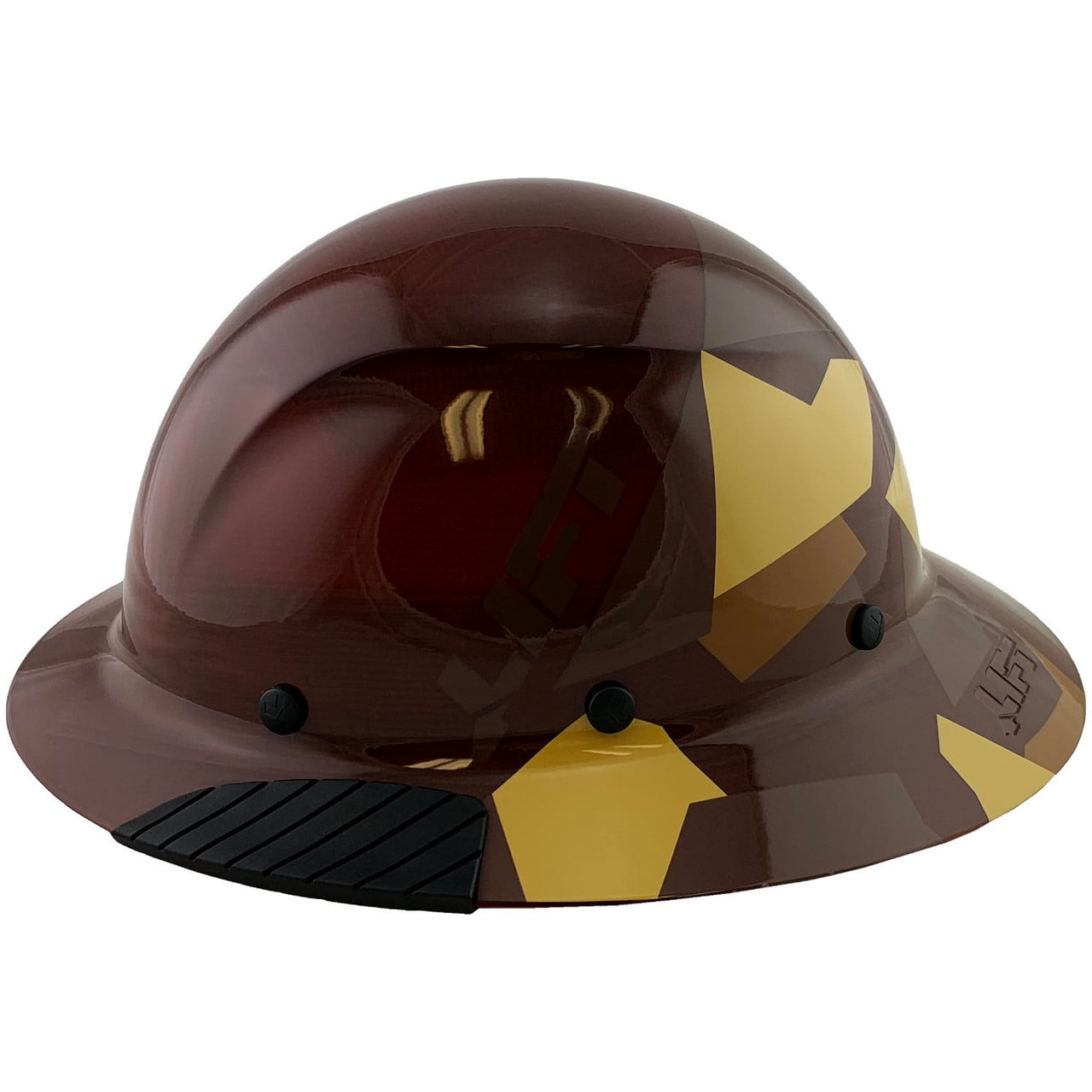 DAX Fiberglass Composite Hard Hat - Full Brim 5050 Desert Camo Natural Tan with Tote