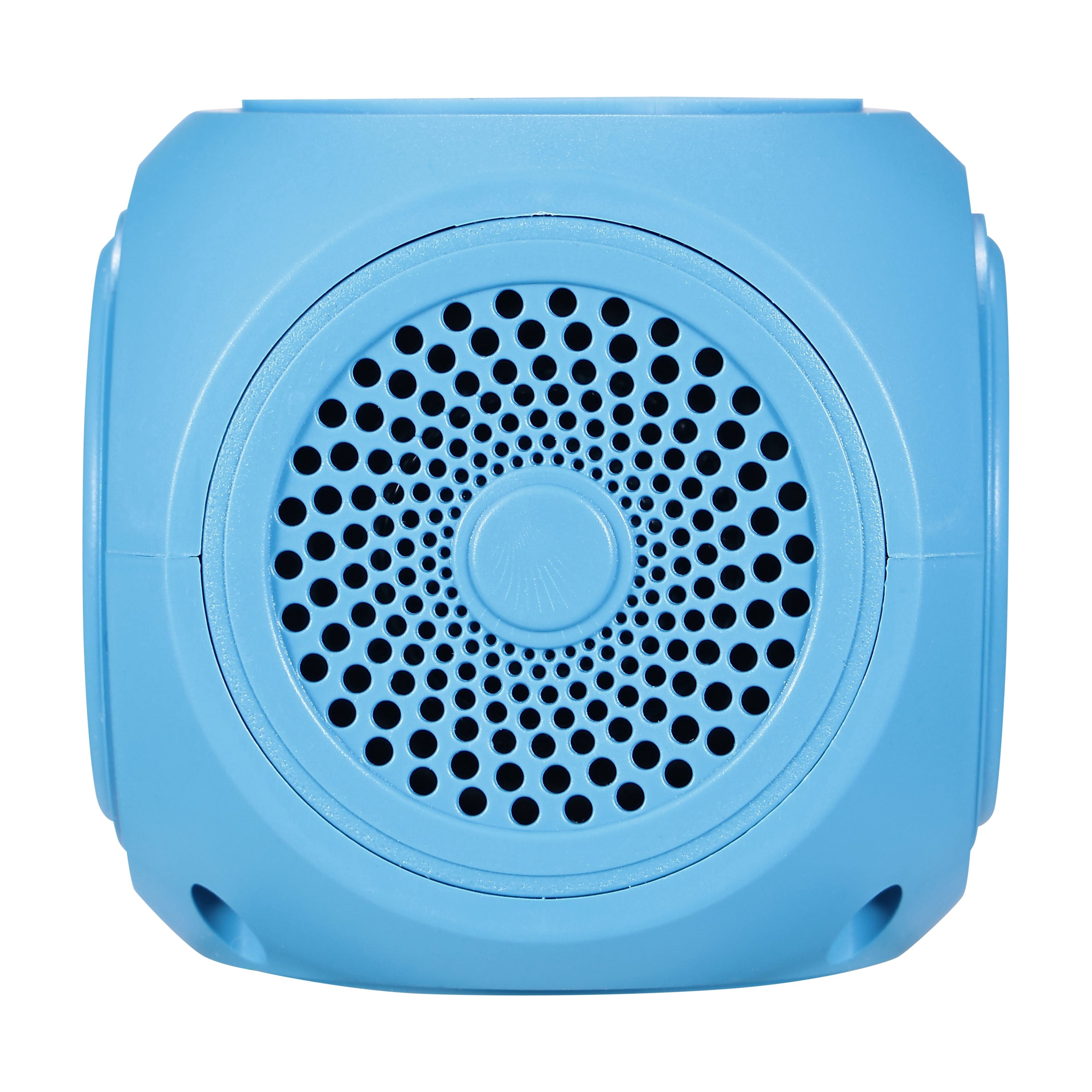 Incipio SpinBeats Wireless Bluetooth Speaker Portable Mini Speaker with RGB Lights, Spinning Top Design, Compact Pocket Size, Loud Clear Sound for Phone, Tablet, Laptop, Travel LED Speaker-Blue