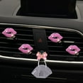 thumbnail image 3 of cpengpj Lip Air Diffuser Vent Clips, Pink Crystal Lips Car Interior Accessories, for Women Crystal Bling Charm Rhinestone Car Interior Decor, 3 of 5