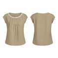 thumbnail image 3 of Blouses for Women Summer Tops 2026 Trendy Tank Tops Scoop Neck Sleeveless Cotton Linen Tops Clothes Spring Outfits, 3 of 7