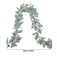 thumbnail image 3 of 70.87IN Artificial Flocked Lambs Ear Garland - Greenery Vines, Faux Green Leaves for Mantle, Wedding, Home Party Decor, DIY Floral (1 Pack), 3 of 7