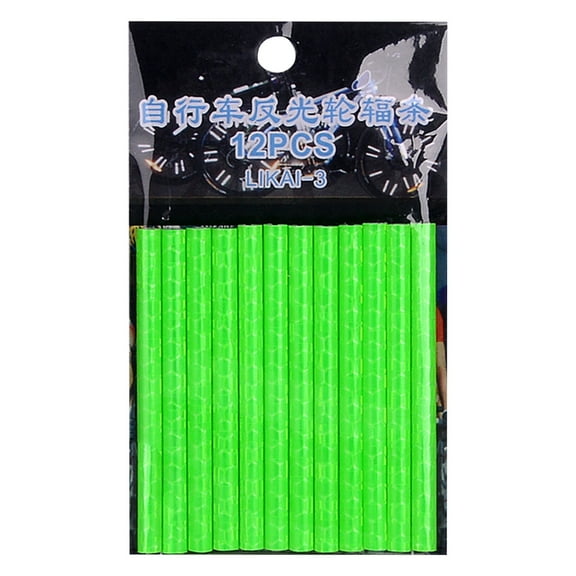 12 Pcs Bicycle Wheel Spoke Reflector Reflective Mount Clip Tube With Abs Body And Reflective Film, 360° Light Reflection For Enhanced Cycling Safety, Suitable For 8-Inch