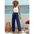 thumbnail image 3 of Women'S Wide Leg Lounge Pants Dark Blue L, 3 of 6