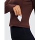 thumbnail image 3 of Remera CRZ YOGA Butterluxe con media cremallera corta Taupe Talle S, 3 of 5
