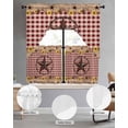 thumbnail image 2 of Texas Star Sunflower Swag Curtains for Living Room/Bedroom Windows, Farmhouse Country Plaid Brown Kitchen Curtains and Valances Set 36 Inch Length, Light Filtering Swags Valance Curtain Panels, 2 of 5