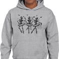 thumbnail image 2 of Ballet Skeletons Hoodie Sweatshirt Unisex Small Grey, 2 of 5