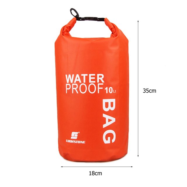 Bolsa De Natación Bolsa de natación Bolsa de teléfono impermeable para almacenamiento de saco seco Trekking Boat (naranja) Hugtrwg Libre de BPA