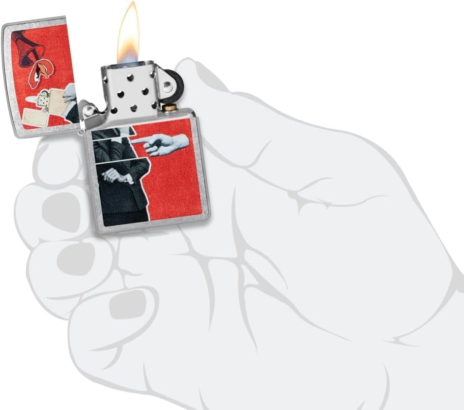 Zippo Lighter - Customized Message Collage Street Chrome Pocket Lighter 46581