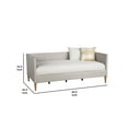 thumbnail image 5 of Twin Daybed with Wooden Frame and Fabric Upholstery, Gray- Saltoro Sherpi, 5 of 6