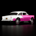 thumbnail image 3 of Hot Wheels RLC ’55 Chevy Bel Air Gasser – 1:64 Premium Die-Cast Collector Car, Spectraflame Pink, RLC Members Exclusive, LA Convention Car JCP37, 3 of 5