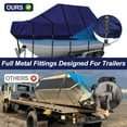 thumbnail image 6 of Zenicham 900D T Top Boat Cover - Heavy Duty Boat Cover, Waterproof T Top Hard Top Boat Cover, Trailerable Center Console Boat Cover, (Model - Length:24'-26', Beam Width: up to 112", Navy), 6 of 7