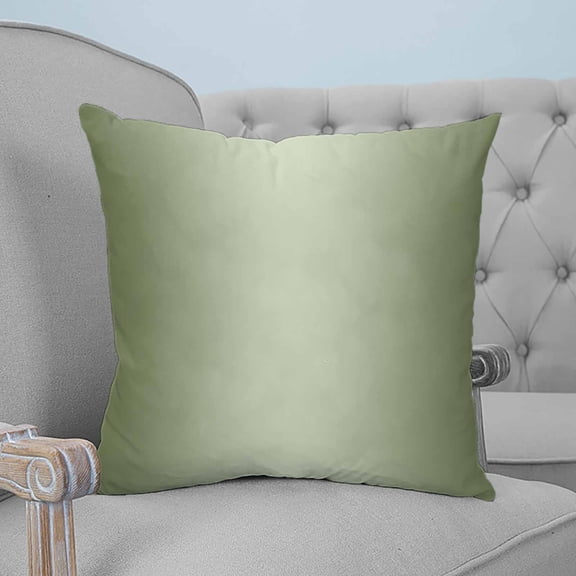 Sage Green Ombre Throw Pillow Covers, Soft Pillowcases with Invisible Zipper, Modern Gradient Abstract Art Decorative Square Pillow Cushion Covers for Living Room Couch Sofa Bed 18x18 Inches