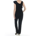 thumbnail image 2 of bar III Womens Varsity-Stripe Jumpsuit, Black, 10, 2 of 2