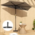 thumbnail image 2 of Outsunny Base de Demi-Parasol en Résine de 20 Lb Support de Parasol d'Extérieur Poids Noir, 2 of 10