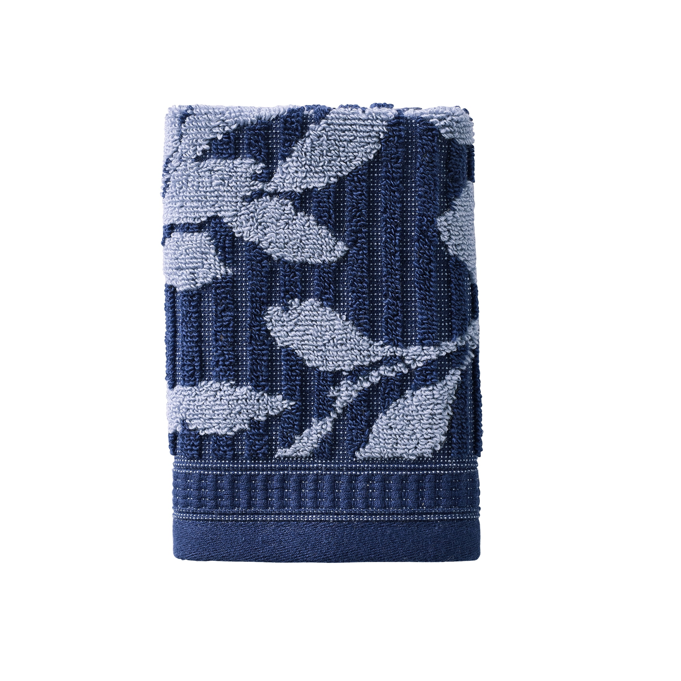 Better Homes & Gardens Signature Soft Floral 6 Piece Towel Set,Blue Admiral/Blue Silver