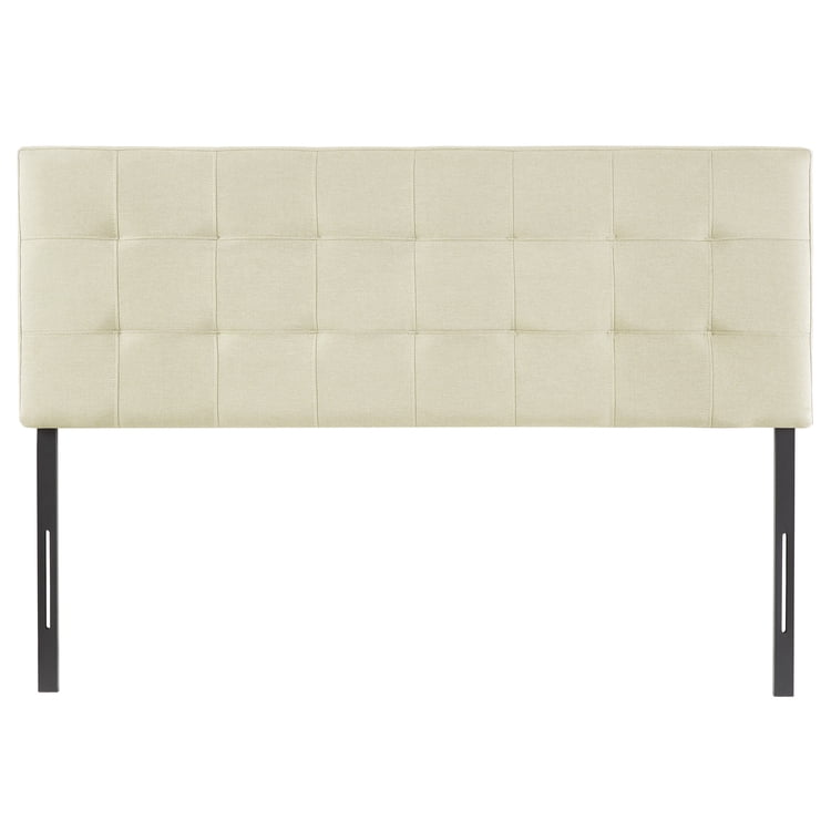 Jessenia Full Size Tufted Upholstered Headboard – 12-Position Adjustable, Cream