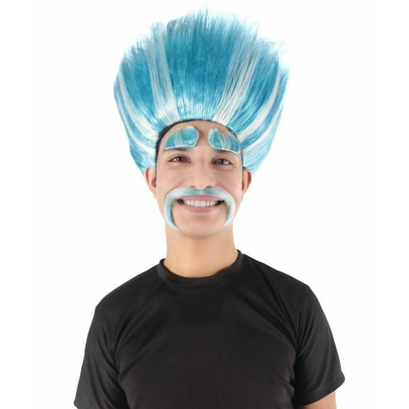 HPO Trol King Wig, Striped Square multiple colour Collection, Premium Halloween Wig