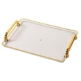 thumbnail image 2 of Luxury Serving Tray with Handles Surface Coating Snack Candy Jewelry Tray for amber, 2 of 8