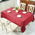thumbnail image 4 of Rectangle Table Cloth Oil-Proof Spill-Proof Water Resistant Tablecloth Wrinkle Free Anti-Scratch Dining Table Cover Birthday Party Kitchen Tabletop Decor, Red,140*180cm, 4 of 5