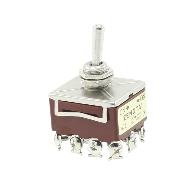 Interruptor de palanca de 2 posiciones ON/ON 10A/380VAC 15A/250VAC 12 terminales 4PDT