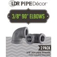 thumbnail image 3 of Part 360 E90-38-2 Elbow 2Pk 3/8 In 90 Black, by Ldr Global Industries, Single It, 3 of 5