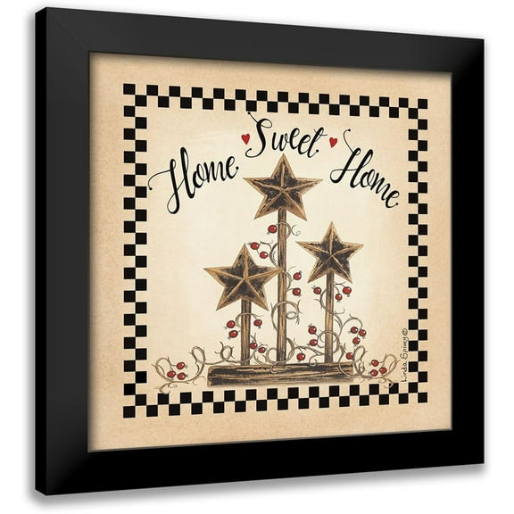 Spivey, Linda 12x12 Black Modern Framed Museum Art Print Titled - Home Sweet Home