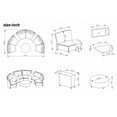 thumbnail image 3 of 6 Pieces Patio Furniture Set, Outdoor Sectional Sofa PE Rattan Wicker Conversation Set Outside Couch with Table and Cushions for Porch Lawn Garden Backyard, Gray, 3 of 9