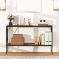 thumbnail image 2 of Harmijoy 2-Tier Console Table, 47" Narrow Entryway Table with Storage Shelf, Sturdy X-shaped Metal Support, Anti-toppling Device, 2 of 8