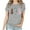 Gray, variant on 2025 Summer Tops for Women Happy Easter T Shirt Cute Bunny Eggs Graphic Tees Casual Holiday Short Sleeve Tees Top Sales of the Day Army Green L