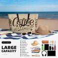 thumbnail image 5 of Xecao Coffee Time (2) for versatile beach bag for women includes zipper pockets and waterproof material, ideal for vacations and adventures., 5 of 7