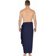 thumbnail image 2 of HAPPY BAY Men's Pareo Bath Trunk Swimwear Sarong Swim Beach Wrap One Size Cobalt, Solid Summer Vacation Party, 2 of 5