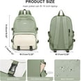 thumbnail image 4 of Lightweight backpack For Middle School,cute College School Bags,14 Inch Laptop Bookbag Women,Travel Rucksack For Sports,carry on backpacks for High School(Green), 4 of 6