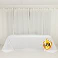thumbnail image 3 of Efavormart Fire Retardant 90"x156" Rectangle Scuba Polyester Tablecloth – White, Wrinkle Free, Stain Resistant, Seamless Table Cover, 3 of 4
