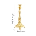 thumbnail image 3 of Candlestick Holders Vintage Gold Metal Pillar Candle Stand 10.6 Inch Elegant Alloy Candelabra Set for Table Centerpieces Wedding Party Home Dining Decor, 3 of 6