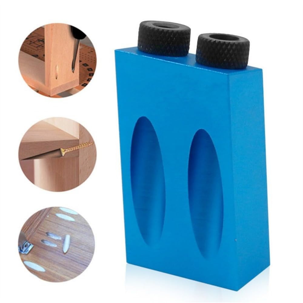 15-Degree Woodworking Oblique Hole Locator Drill Bits Pocket Hole Fixture Kit