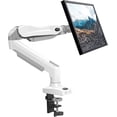 thumbnail image 1 of Single Monitor Mount to Pneumatic Spring Monitor Arm Adjustable Stand Vesa Mount with Clamp and Grommet Base Fits to .lbs LCD Computer Monitors, 1 of 6