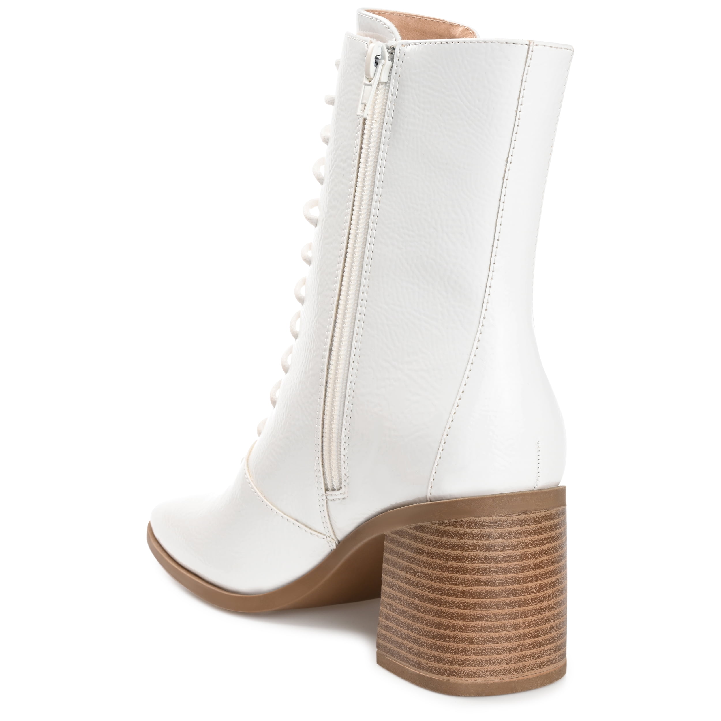 Journee Womens Covva Inside Zip Stacked Heel Booties, Widths Available