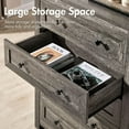 thumbnail image 3 of Papajet Farmhouse 5 Drawers Dresser, Wood Chest for Bedroom, Living Room, Washed Ash, 3 of 7