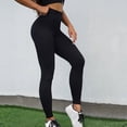 thumbnail image 2 of Plebaso Seamless Yoga Sports Pants for Women High Waisted Solid Color Bodybuilding Run Jogger Pants, 2 of 3