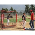 thumbnail image 2 of PowerNet Triple Threat Baseball Net, 3 Way 7' x 7' Batting, Hitting & Pitching Net Covers 147 Sq Ft, Softball Baseball Training Equipment, Baseball Practice Net (Black), 2 of 7