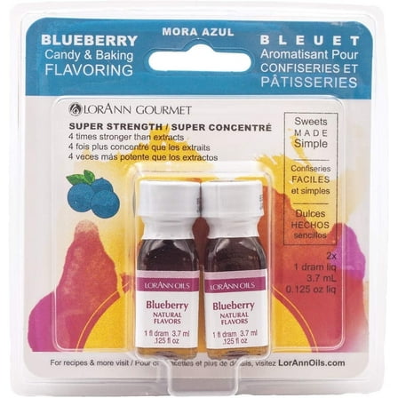 LorAnn Oils Super Strength Flavoring - Used For Candy Making, Flavoring Extracts, Baking, Hard Candy, and Flavor Oils - Bold, Natural Flavors 4X Stronger Than Extracts - Blueberry, 1 fl dram