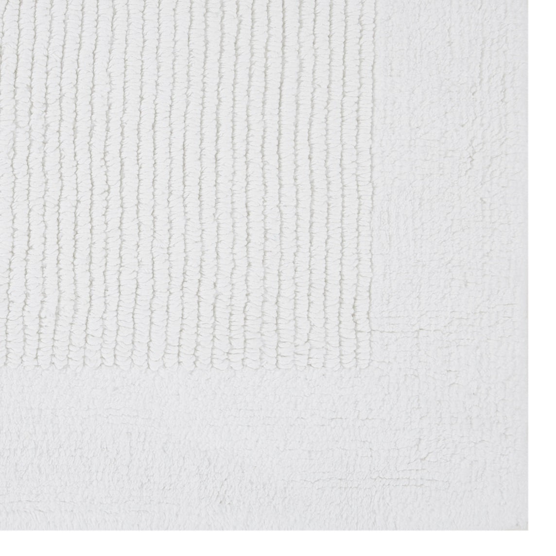 Hotel Style White 2-Piece Egyptian Cotton Reversible 17" x 24" Bath Rug Set